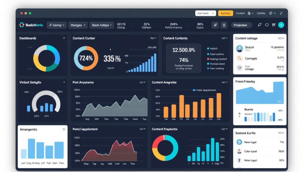 Generate an image of a Content Marketing Platform dashboard Generate an image of a Content Marketing Platform dashboard