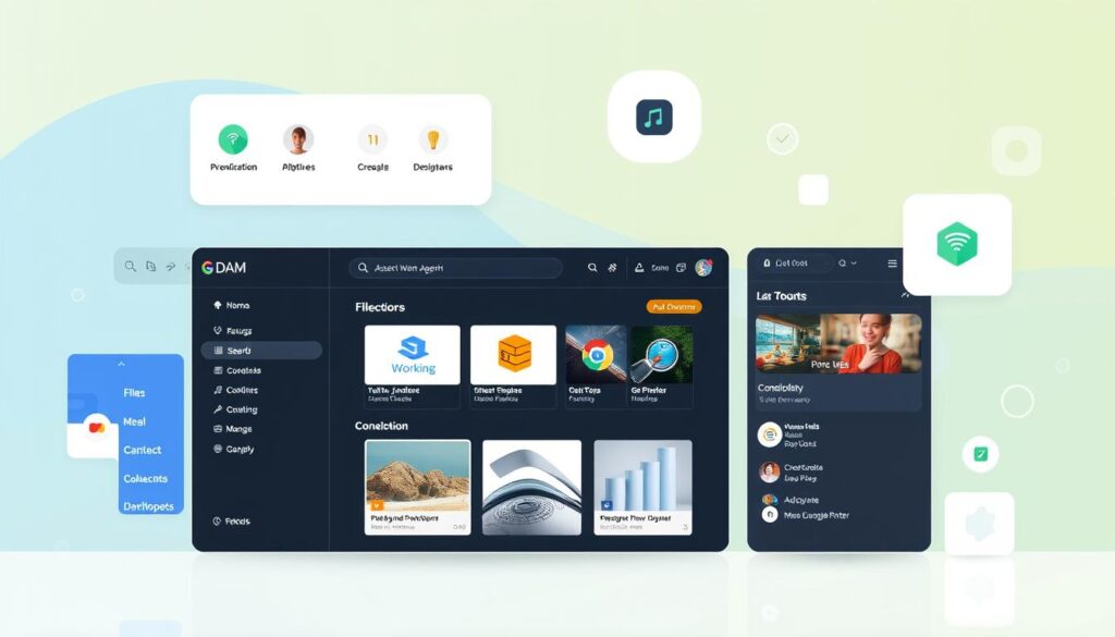 Generate an image of a Digital Asset Management tool interface Generate an image of a Digital Asset Management tool interface