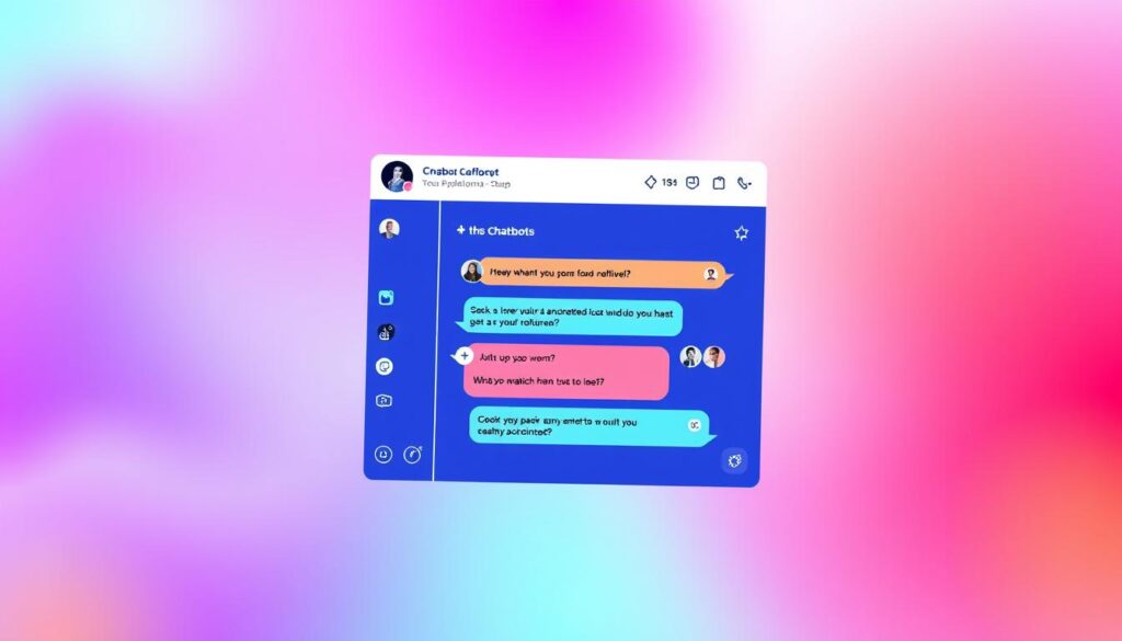 Generate an image of a chatbot interface on a social media platform Generate an image of a chatbot interface on a social media platform