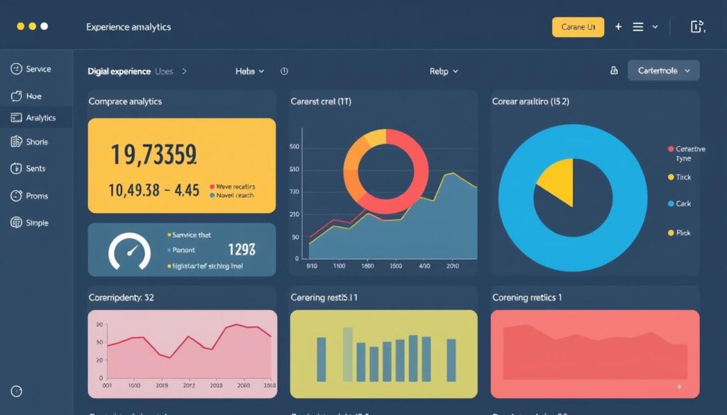 Generate an image representing digital experience analytics on a website Generate an image representing digital experience analytics on a website