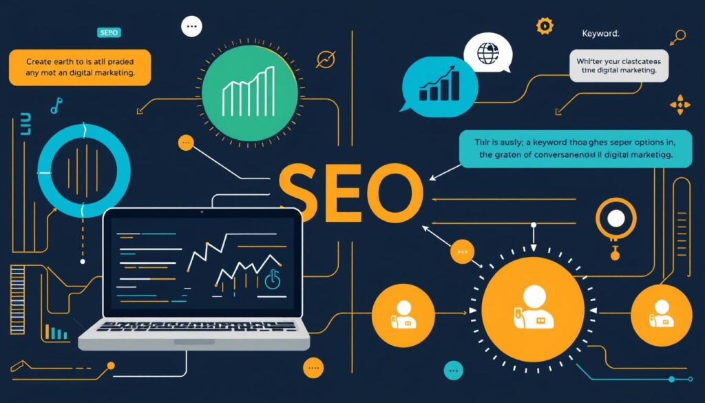Generate an image representing the integration of ChatGPT into SEO strategies Generate an image representing the integration of ChatGPT into SEO strategies